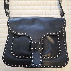 Rebecca Minkoff Black Studded Leather Shoulder Bag